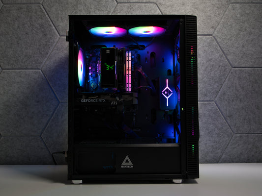 Gaming PC Schwarz | RTX 5050 (8GB) | AMD Ryzen 5 5500 | 16GB RAM | 500GB SSD | Win 11