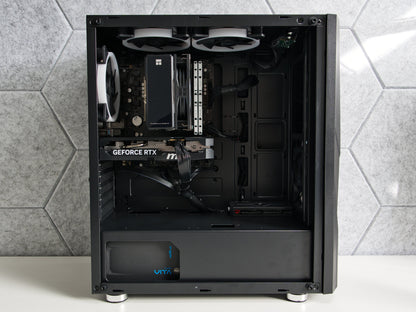 Gaming PC Schwarz | RTX 5050 (8GB) | Ryzen 5 5500 | 16GB RAM | 500GB SSD | Mesh ARGB