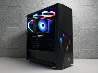 Gaming PC Schwarz | RTX 5050 (8GB) | Ryzen 5 5500 | 16GB RAM | 500GB SSD | Mesh ARGB