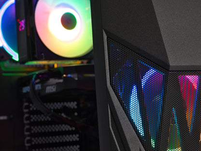 Gaming PC Schwarz | RTX 5050 (8GB) | Ryzen 5 5500 | 16GB RAM | 500GB SSD | Mesh ARGB
