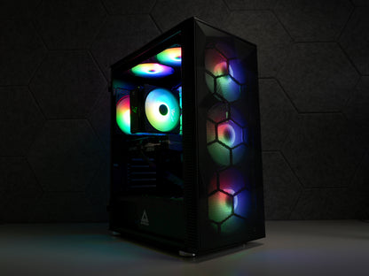 Gaming PC Schwarz | RTX 5050 (8GB) | AMD Ryzen 5 5500 | 16GB RAM | 500GB SSD | Win 11
