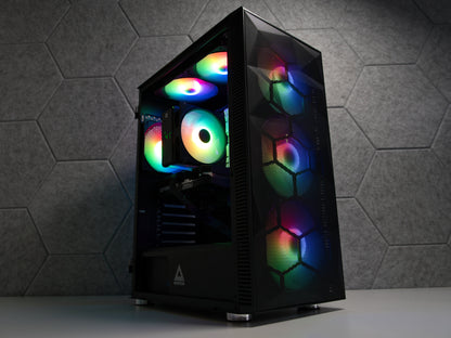 Gaming PC Schwarz | RTX 5050 (8GB) | AMD Ryzen 5 5500 | 16GB RAM | 500GB SSD | Win 11