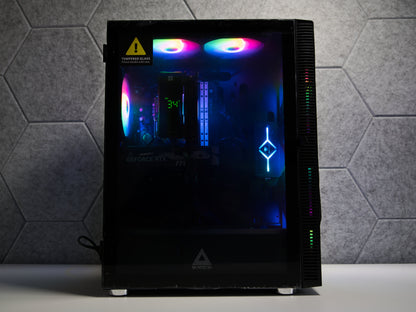 Gaming PC Schwarz | RTX 5050 (8GB) | AMD Ryzen 5 5500 | 16GB RAM | 500GB SSD | Win 11